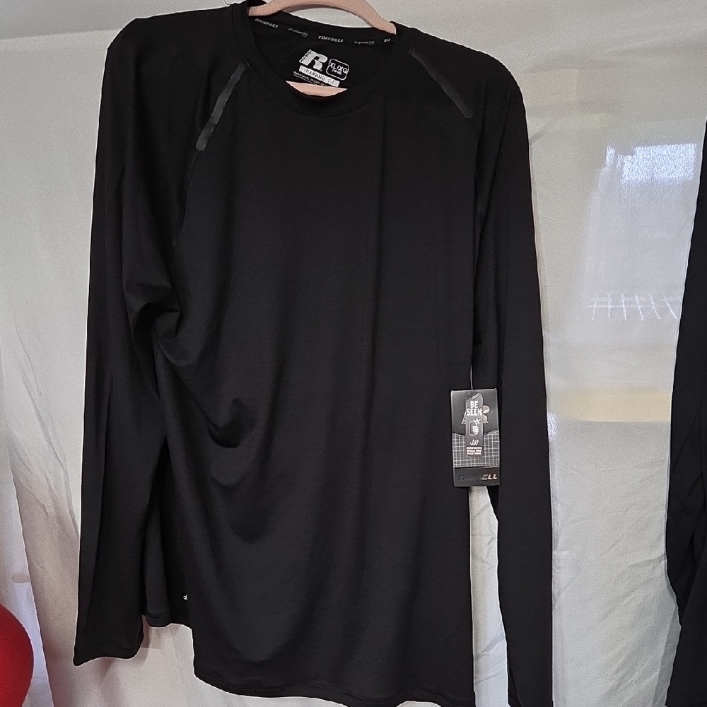 Russell Athletic Black Long Sleeve Men's Tee XL